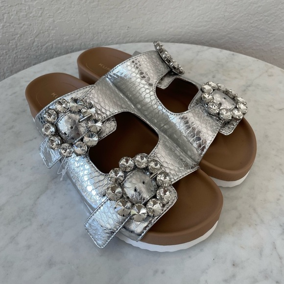 Kurt Geiger London Women's Marlo Crystal Croc-Print Sandals 36.5 - Picture 2 of 11